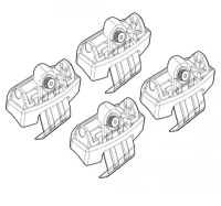 AUDI A6 4D 04/11+ KIT ΑΚΡΑ (ΠΟΔΙΑ) ΓΙΑ ΜΠΑΡΕΣ NORDRIVE N21194