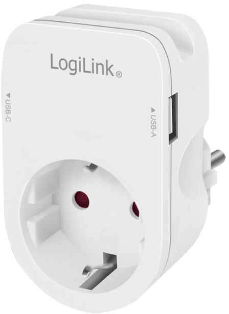 Protection Socket 1xSchuko with USB/Type-C  Logilink PA0259