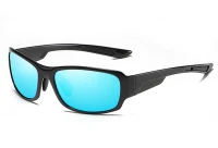 Techsuit - Sunglasses Polarised TR90 (MM108) - UV Protection - Bright Black / Ice Blue