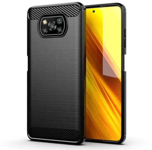 TechSuit - Carbon Silicone - Xiaomi Poco X3 / Poco X3 NFC / Poco X3 Pro - Black