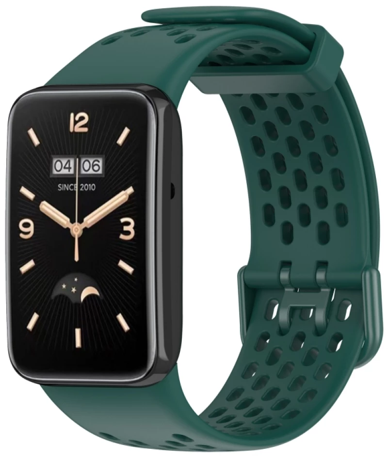Breathable Λουράκι Σιλικόνης Για Xiaomi Mi Band 7 Pro - Dark Green OEM
