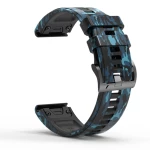 Camouflage Silicone Για Garmin Fenix 5/6/6 Pro/7 (Fits All 22mm)- Μπλε