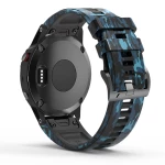 Camouflage Silicone Για Garmin Fenix 5/6/6 Pro/7 (Fits All 22mm)- Μπλε