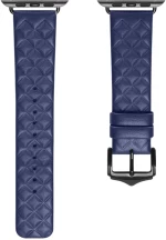 Dux Ducis® Rhombus Pattern Δερμάτινο Λουράκι για Apple Watch Series 38/40/41mm-- Μπλε