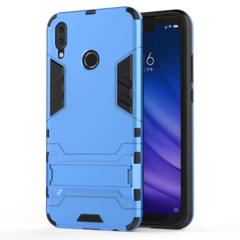 Shockproof PC & TPU Προστατευτική Θήκη με Kickstand για Huawei Y9 2019 Blue OEM