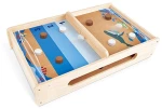 Pin Toys® Ξύλινο Μπιλιάρδο - Pucket 2 σε 1, από μασίφ καουτσουκόδεντρο
