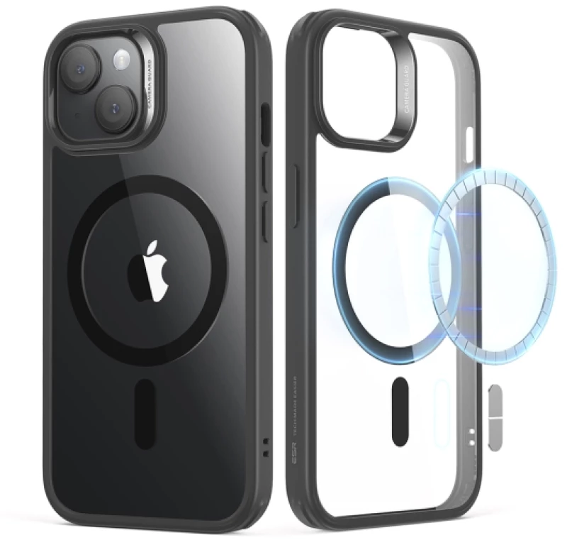ESR® CH Halolock MagSafe Back Cover Προστατευτική Θήκη για iPhone 15 Pro- Διάφανη/Μαύρη