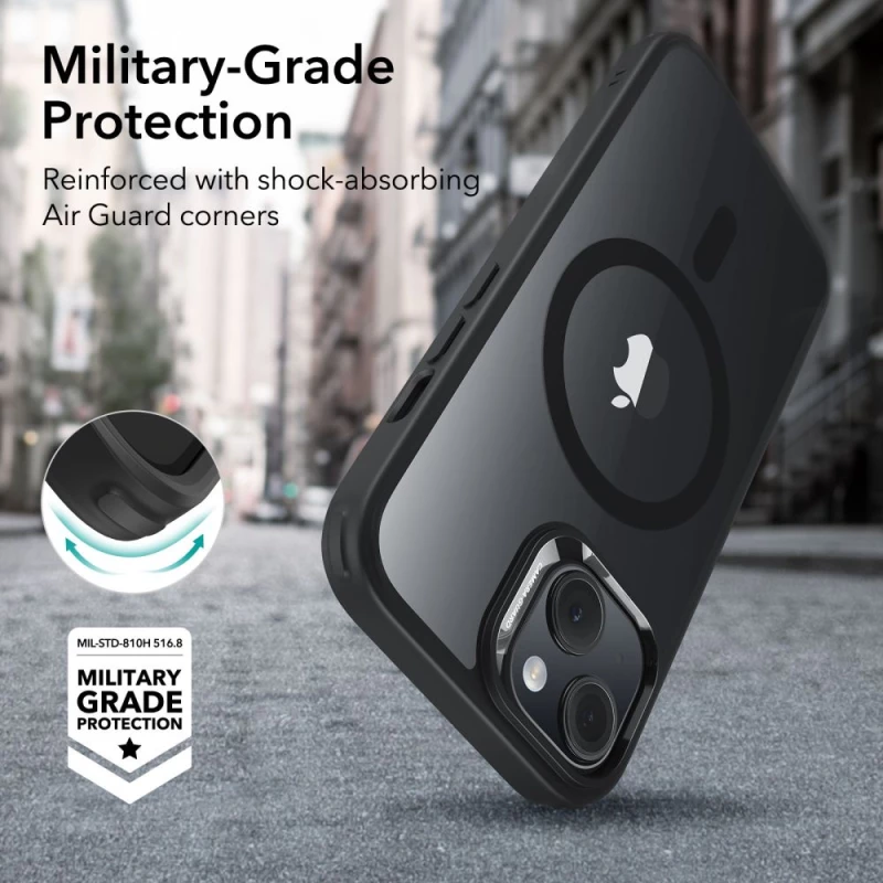 ESR® CH Halolock MagSafe Back Cover Προστατευτική Θήκη για iPhone 15 Pro- Διάφανη/Μαύρη