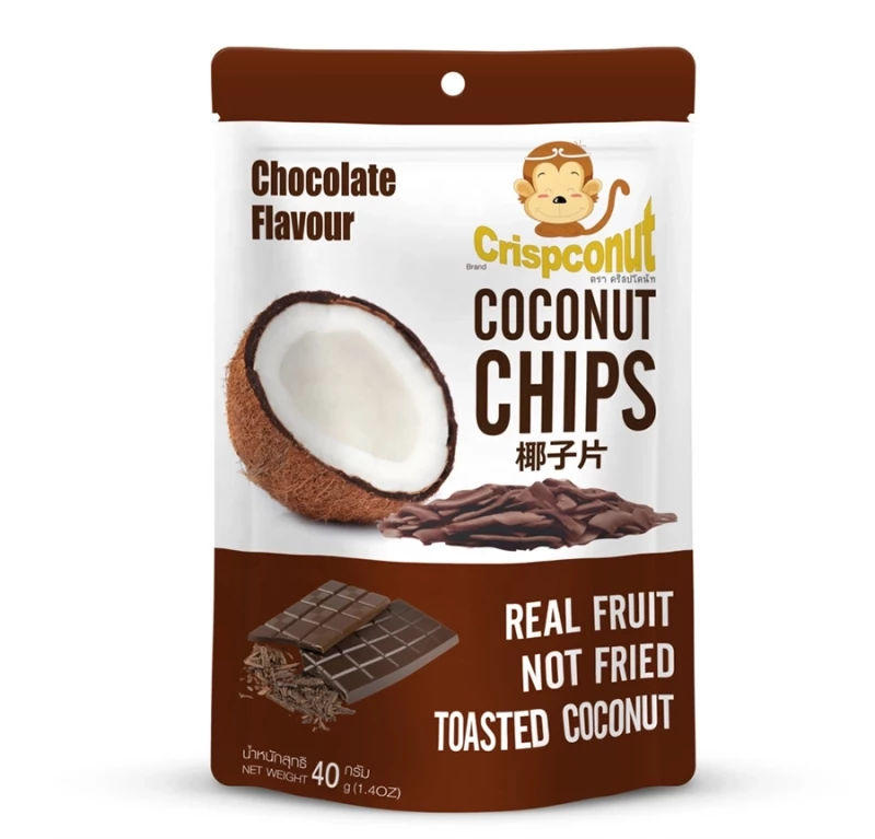 Τσιπς Καρύδας με Σοκολάτα Crispconut Coconut Chips Chocolate 40g