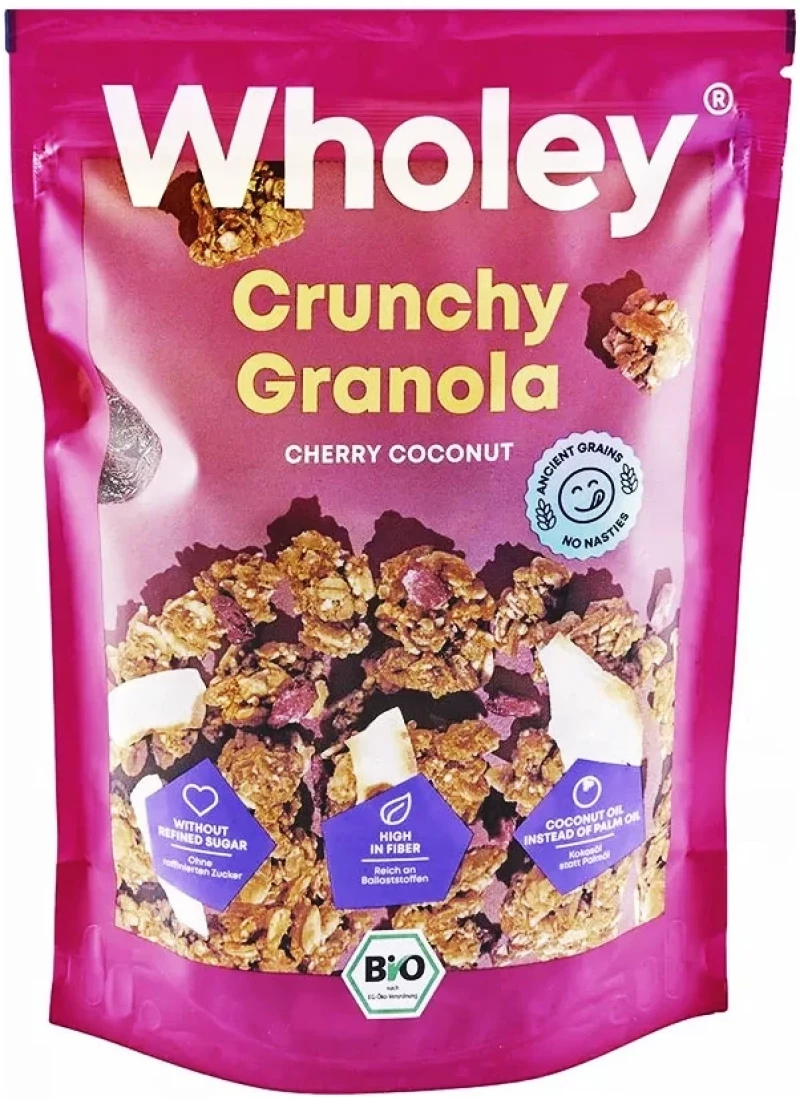 Δημητριακά Wholey Cherry Coconut Crunchy Granola 300g