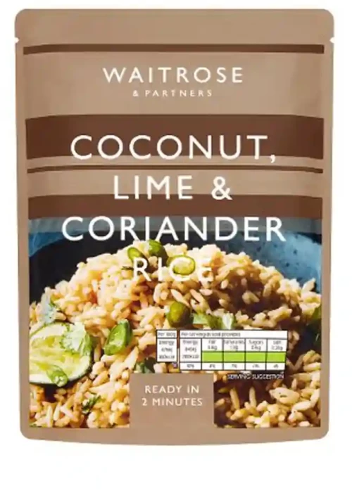 Έτοιμο Ρύζι Βρασμένο Waitrose Coconut Lime and Coriander Rice Vegan 250g