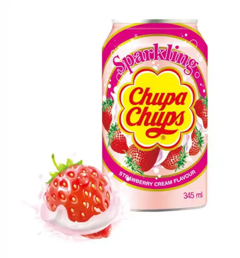 Ανθρακούχο Αναψυκτικό Chupa Chups Strawberry And Cream 345ml