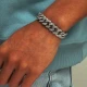 Ανδρικό βραχιόλι ψευδαργύρου ασημί
