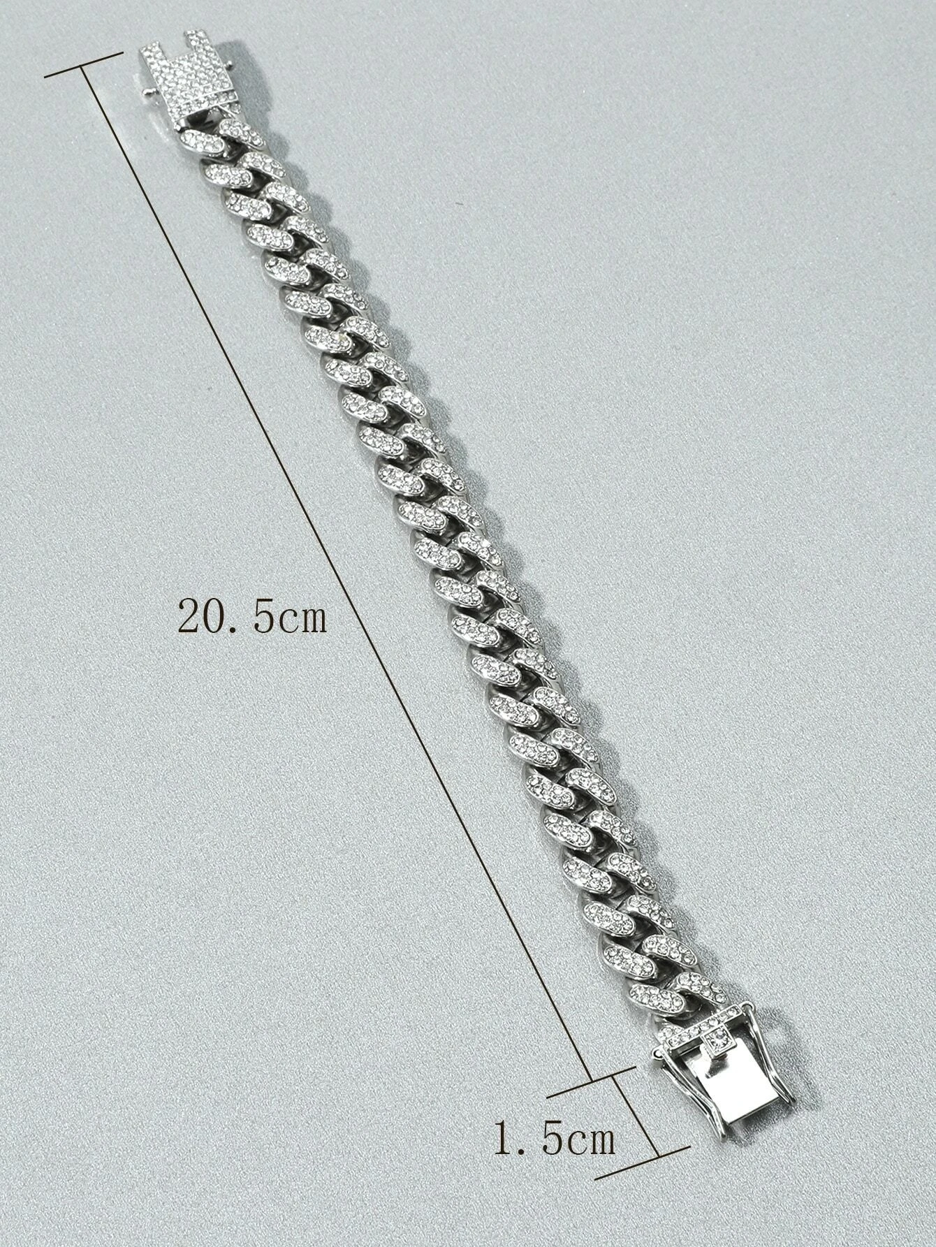 Ανδρικό βραχιόλι ψευδαργύρου ασημί