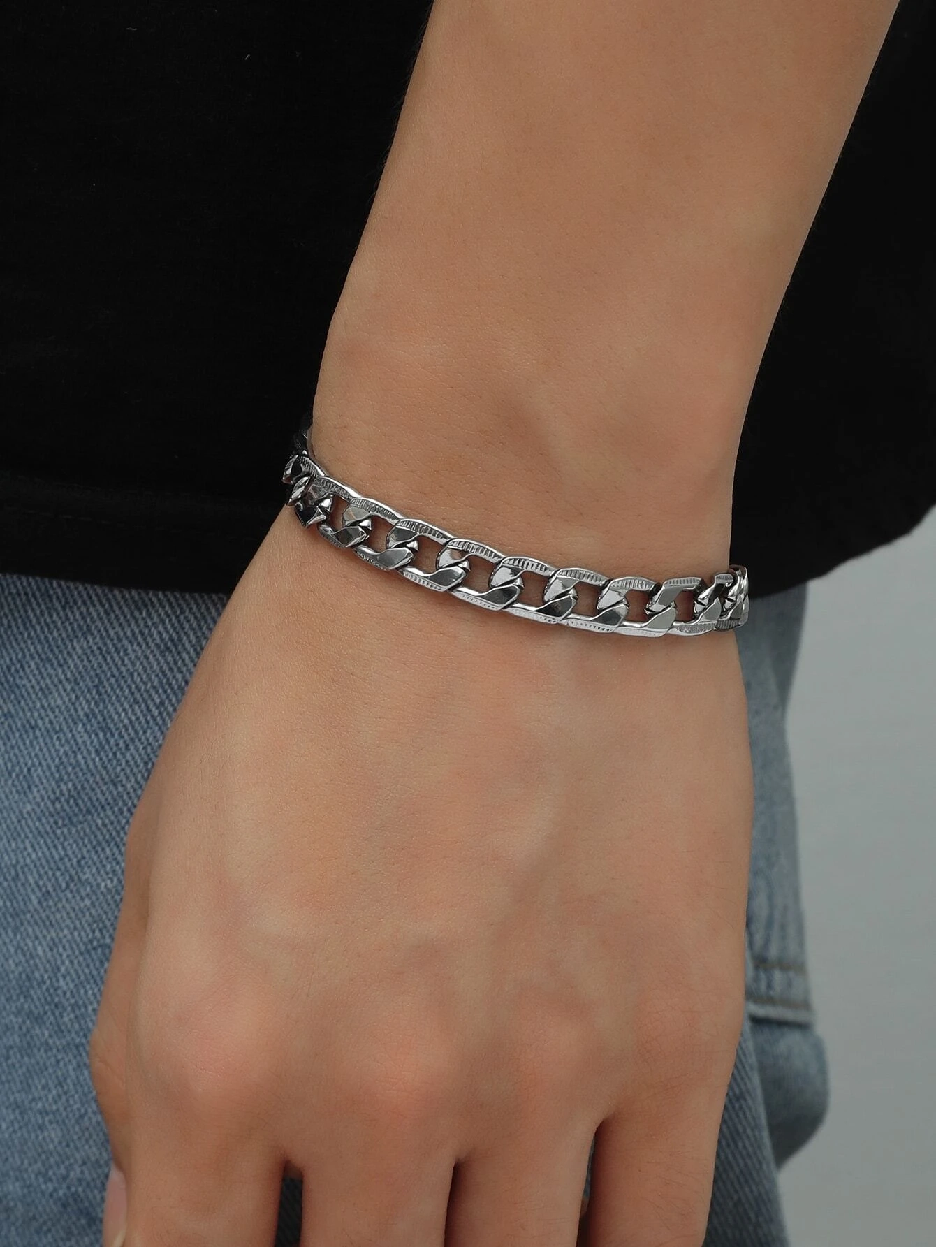 Ανδρικό ατσάλινο μπρασελέ αλυσίδα