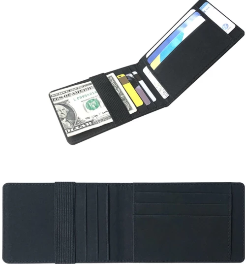 Ανδρική μαύρη θήκη για κάρτες με RFID