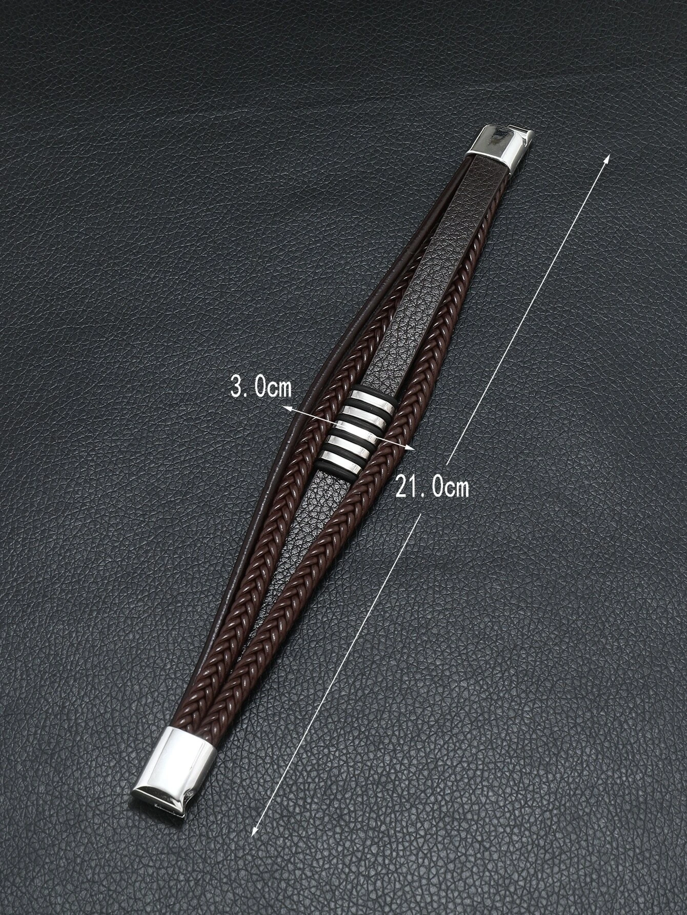 Ανδρικό μπρασελέ δερμάτινο καφέ μαύρο