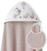 INTERBABY ΣΕΤ ΜΠΟΥΡΝΟΥΖΙ & ΣΑΛΙΑΡΑ JIRAFA BICICLETA DARK PINK 8435690615401