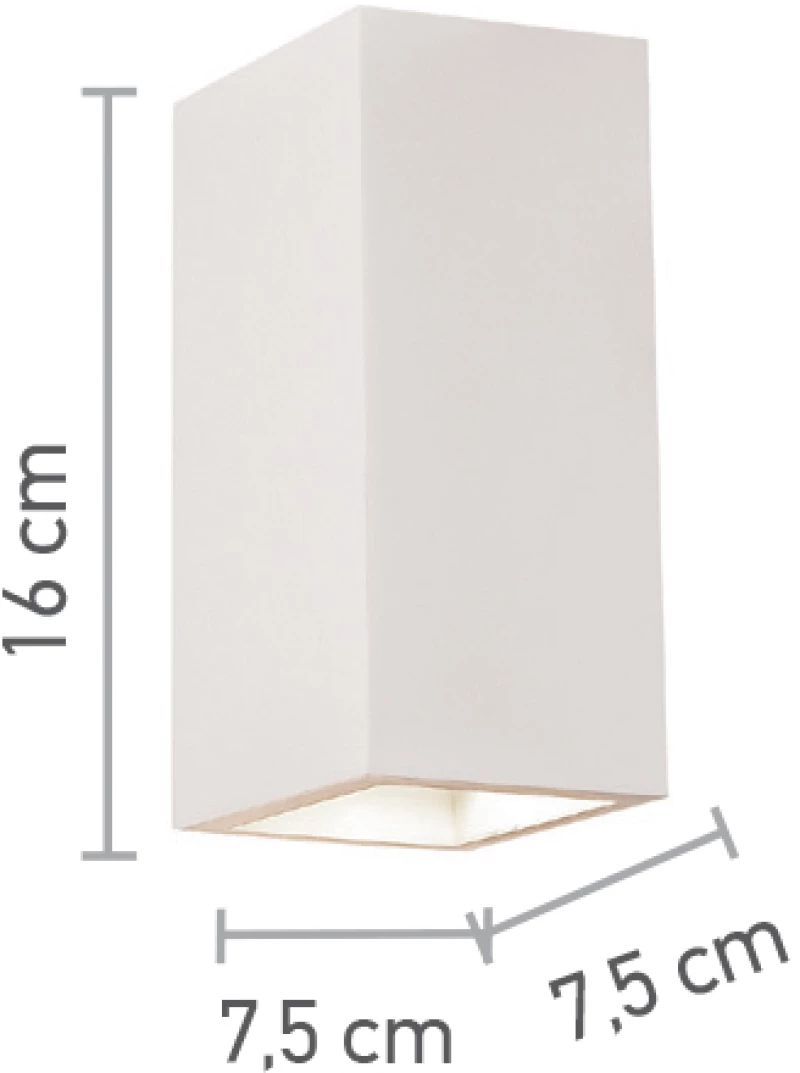 InLight Επιτοίχιο φωτιστικό λευκό από γύψο 2XGU10 D:16cm (43033)