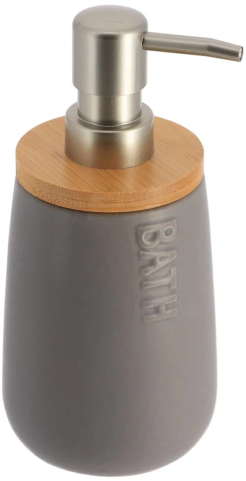 Dispenser κεραμικό γκρι με bamboo