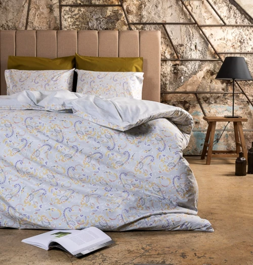 Παπλωματοθήκη "Luna" Lily Grey - Υπέρδιπλη (225x245)