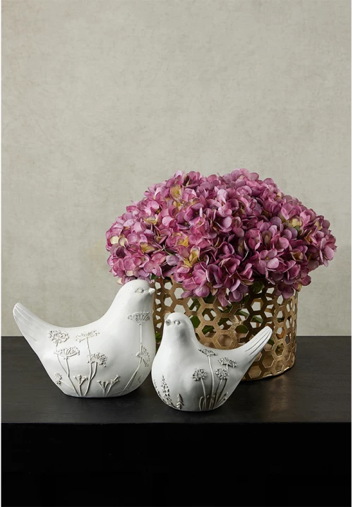 CALIS DECO ΠΟΥΛΙ POLYRESIN ΛΕΥΚΟ ΜΠΕΖ 18x10,5xH14cmINTHEBOX