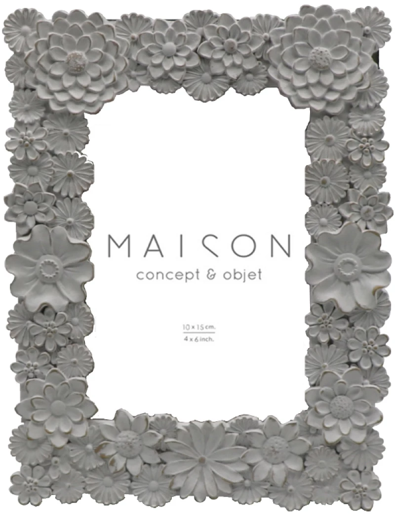 BLOSSOM ΚΟΡΝΙΖΑ POLYRESIN ΓΥΑΛΙ ΛΕΥΚΟ 16x2xH21cmINTHEBOX