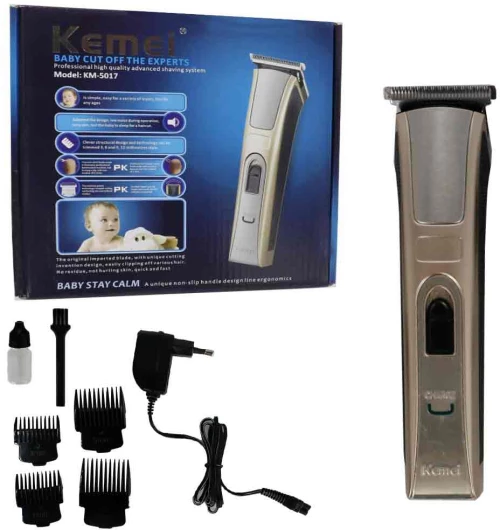 Επαναφορτιζόμενη Κουρευτική Μηχανή Kemei KM-5017 Χρυσό