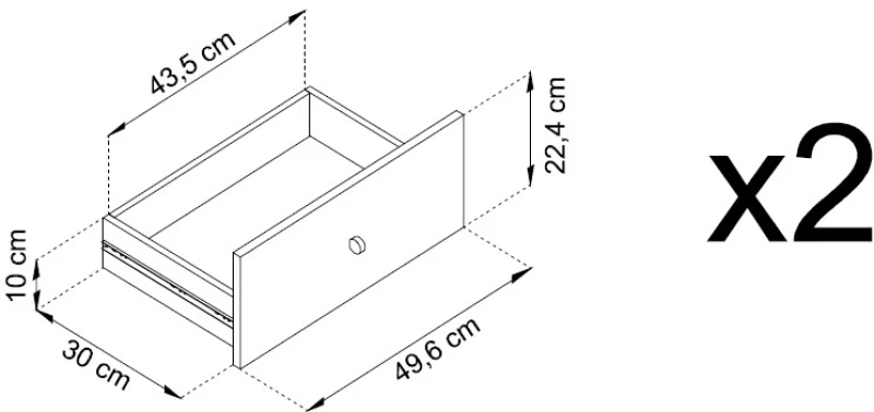 Τραπεζάκι Mono Μπλε +χρυσό 103,5x46,2x68cm