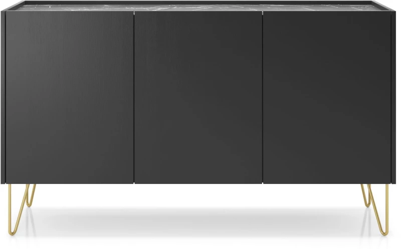 Μπουφές Harmony ανθρακί+Μάρμαρο 144x37x83cm