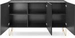 Μπουφές Harmony ανθρακί+Μάρμαρο 144x37x83cm
