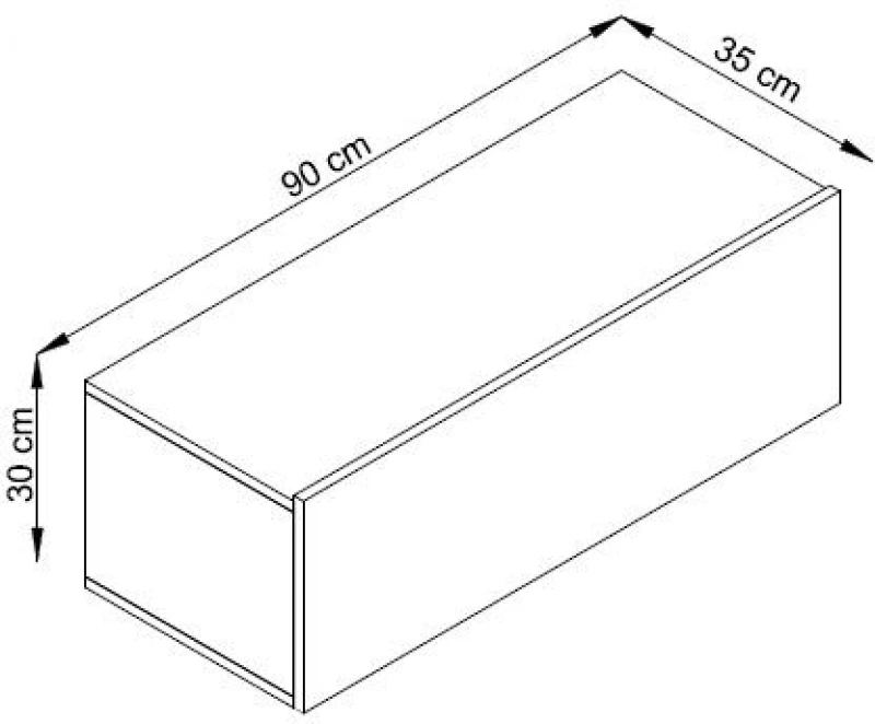 Ντουλάπι κρεμαστό Enjoy Λευκό 90x30x37cm