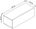 Ντουλάπι κρεμαστό Enjoy Λευκό 90x30x37cm