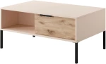 Τραπεζάκι Rave με συρτάρια Μπεζ+φυσικό Viking 97x45x60cm