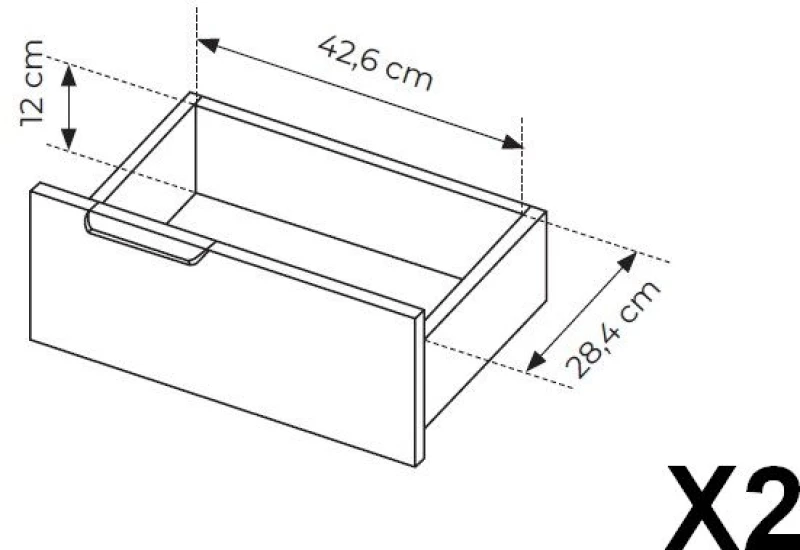 Τραπεζάκι Rave με συρτάρια Μπεζ+φυσικό Viking 97x45x60cm