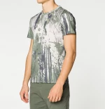 The Project Garments Crew Neck Cotton Digital Print T-shirt Khaki