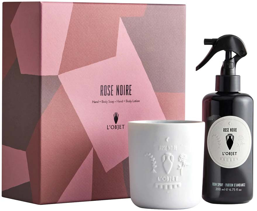 L'Objet Rose Noire Room Spray And Candle Gift Set