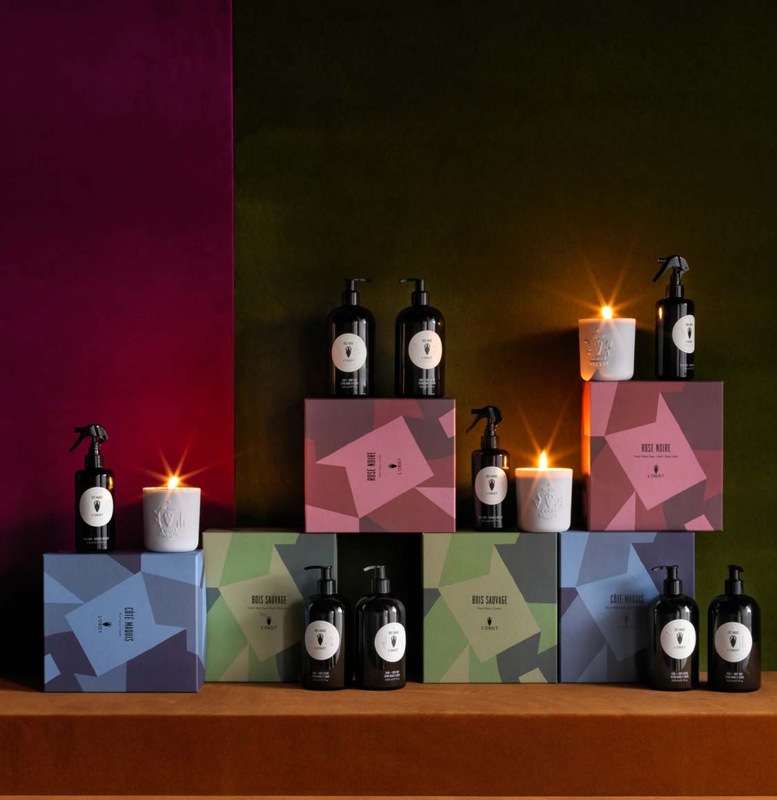 L'Objet Rose Noire Room Spray And Candle Gift Set