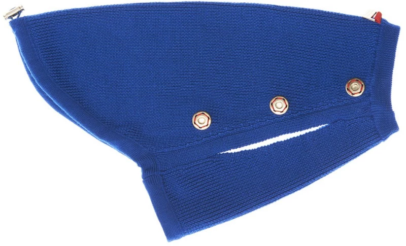 Poldo Dog Couture Cortina Blue 2 in 1 Reversible Dog Coat