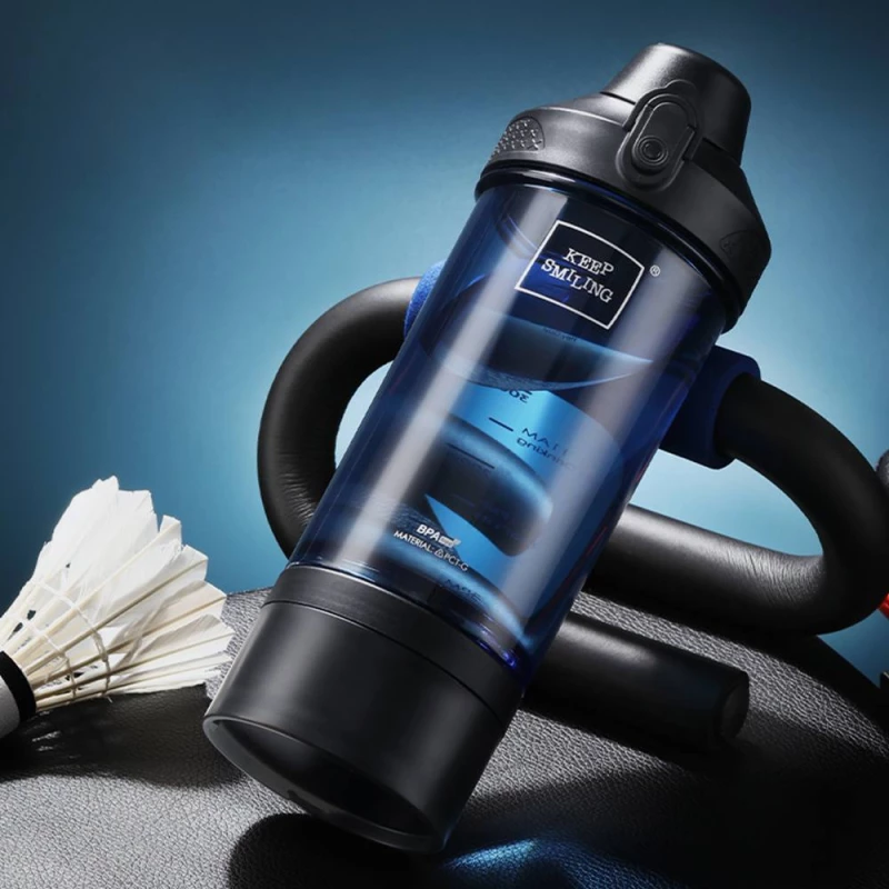 UZSPACE Tritan BPA Free Sport Water Bottle 550ml Plastic - 1109-SURGING BLUE