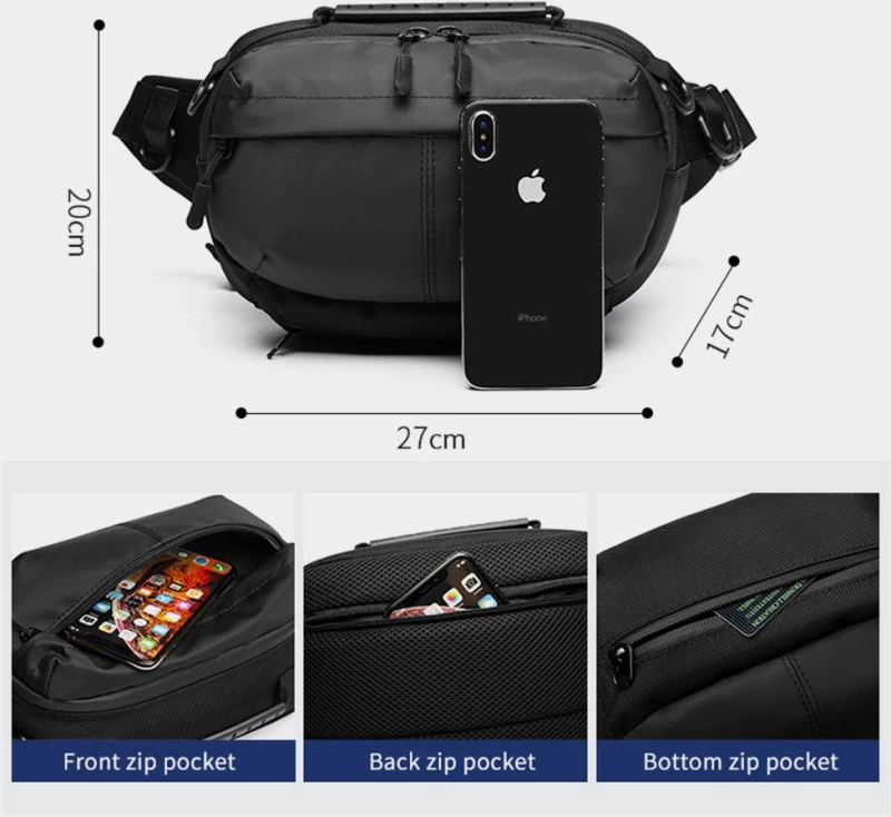 OZUKO WAIST BAG - 9260-BLACK