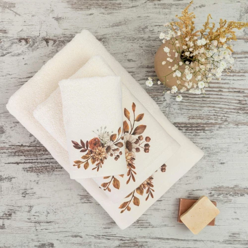 Πετσέτα Προσώπου Sienna Borea Home Textiles - Λευκό