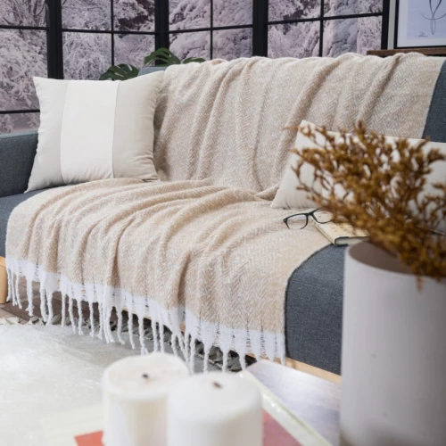 Ριχτάρι-Κουβέρτα Καναπέ Mohair 01 Teoran 130 x 150cm