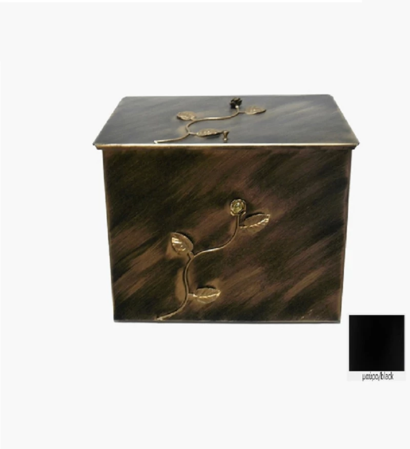 Ξυλοθηκη Μεγαλη Μπουμπούκι με πετράδι 63x54x44 Ασημί