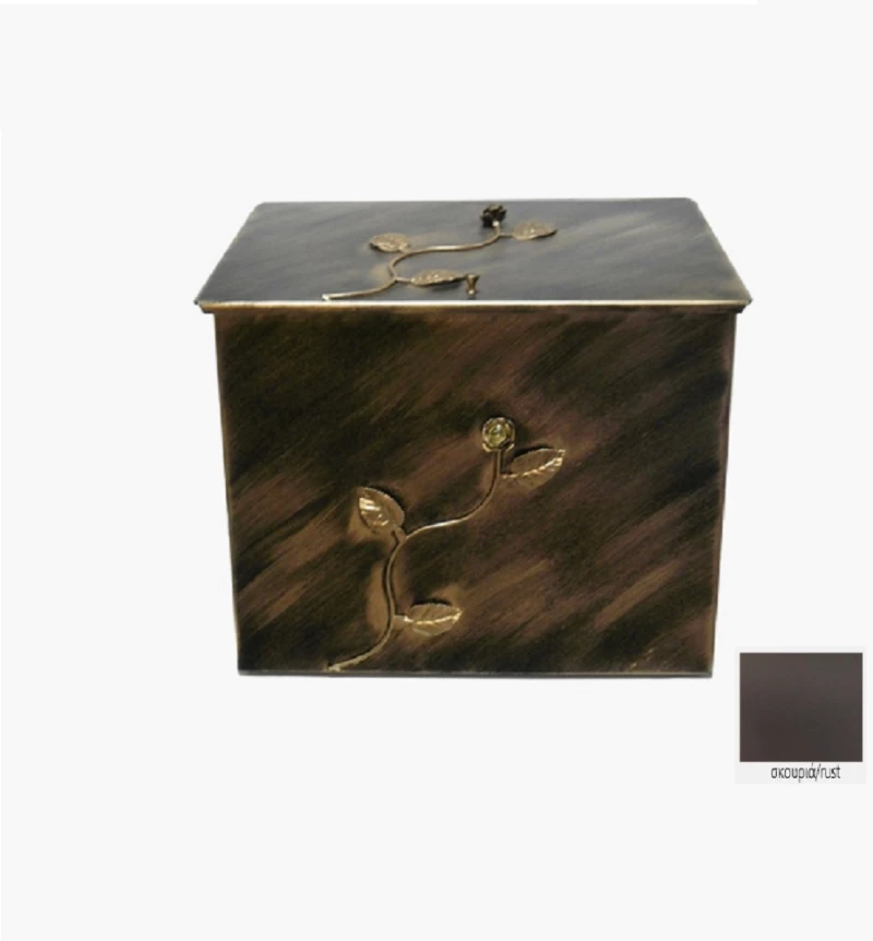 Ξυλοθηκη Μεγαλη Μπουμπούκι με πετράδι 63x54x44 Ασημί