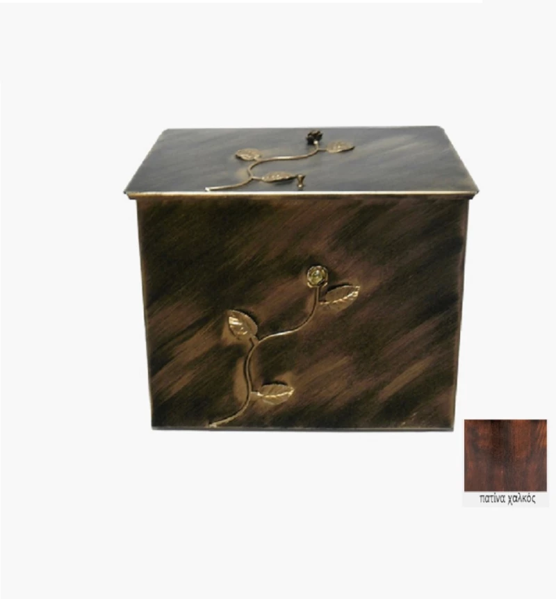 Ξυλοθηκη Μεγαλη Μπουμπούκι με πετράδι 63x54x44 Ασημί