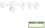 Κουρτινόξυλα Miraz Φ11 100cm Λευκό