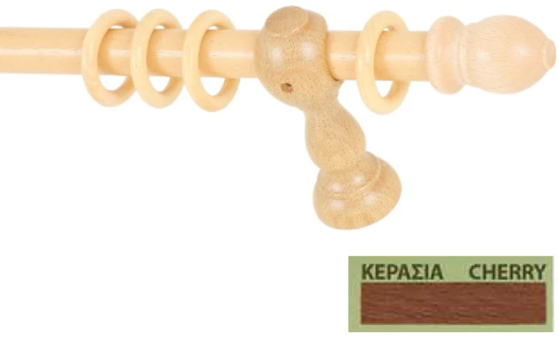 Κουρτινόξυλα Miraz Φ23 140cm Λευκό