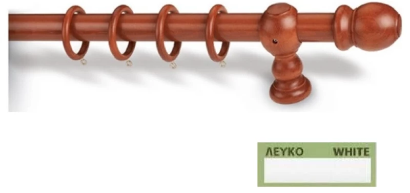 Κουρτινόξυλα Miraz Φ28 160cm μελι