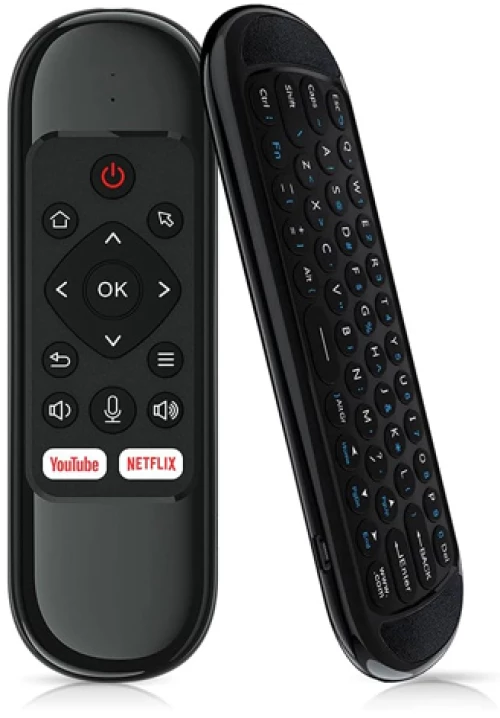 Wireless remote control No brand H6, Air mouse, USB 2.4GHz, IR learning, Black - 13046